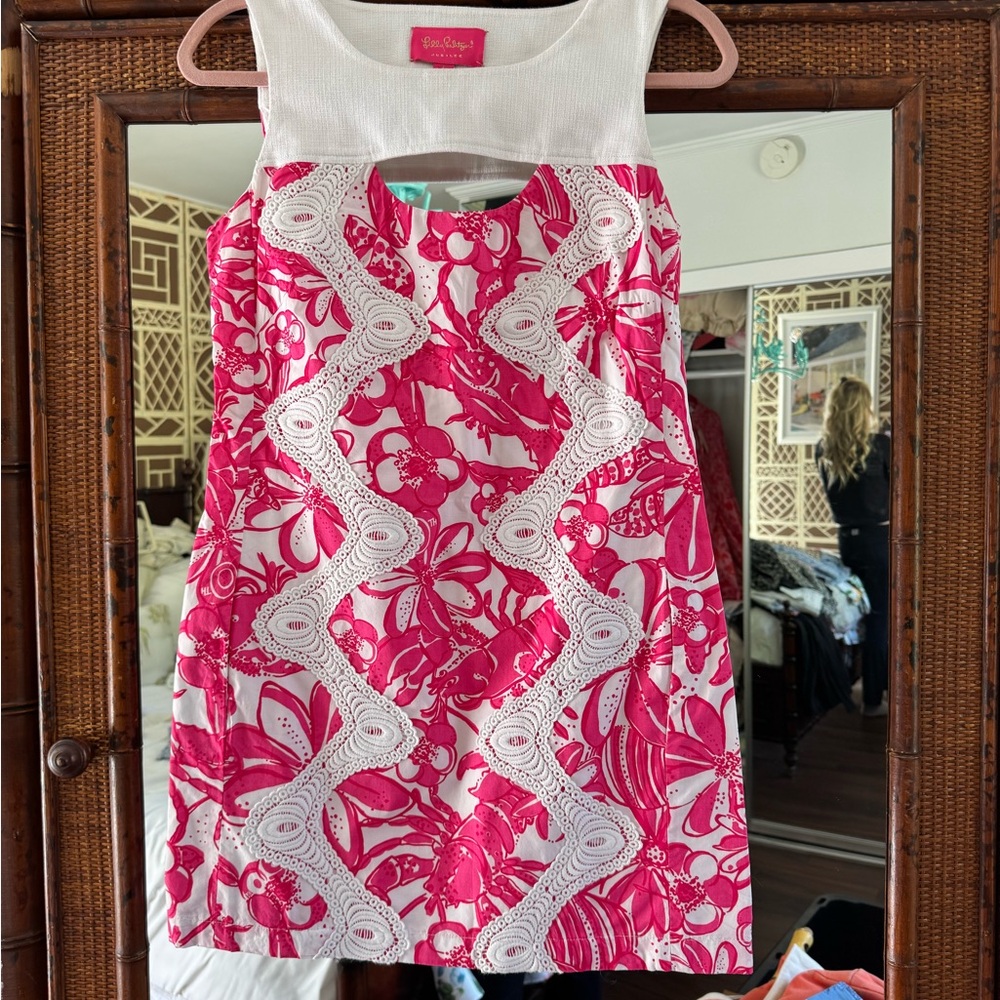 Lilly Pulitzer Pink and White Patterned Dress
